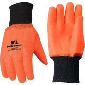 Men's Winter Lined PVC Chemical Gloves