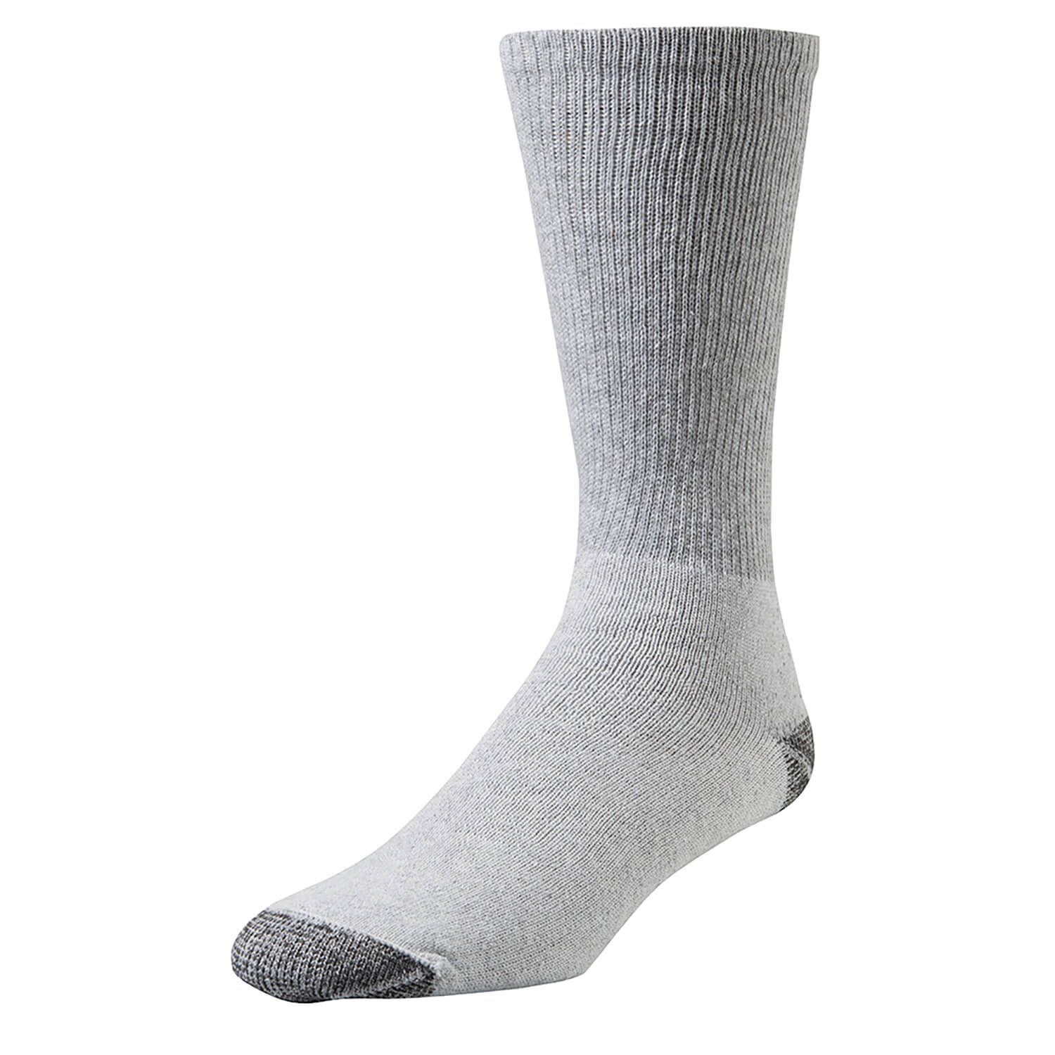 Wells Lamont | Gray Cotton Comfort Crew Socks, 6 Pair Pack