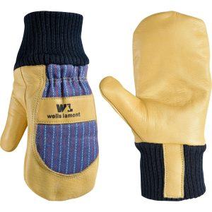 Kids Insulated Cowhide Leather Palm Mittens, Ages 3-6