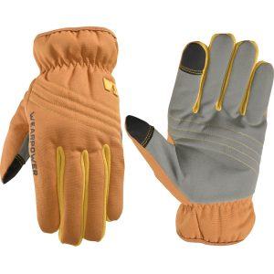 Men's WearPower® Synthetic Leather Slip-On Duck Canvas Winter Gloves