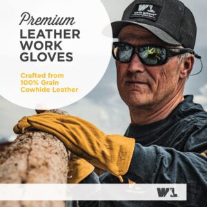 Men's Cowhide Leather Shirred Wrist