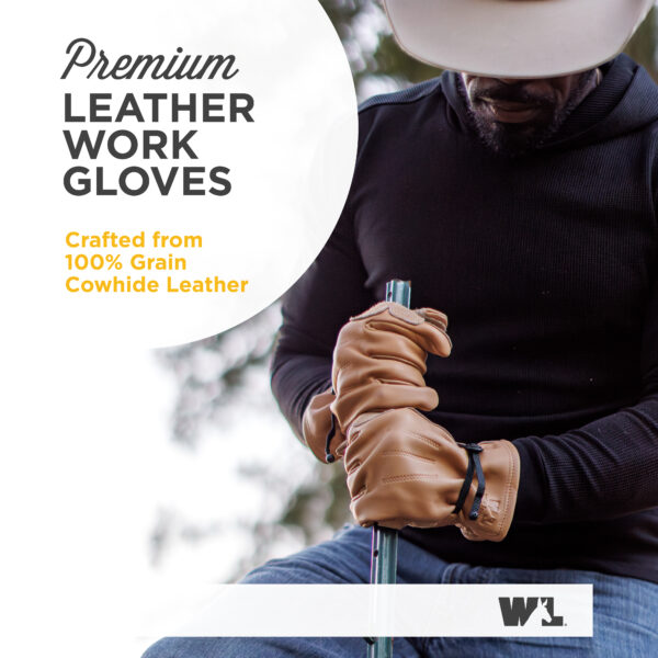Men's Cowhide Leather Ball and Tape Wrist - Image 2
