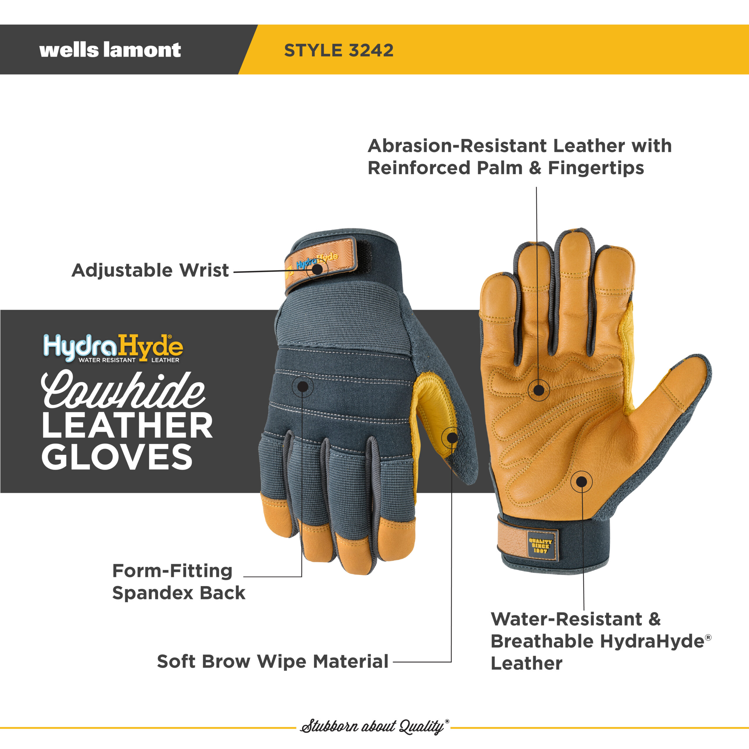 Men's HydraHyde® Leather Hybrid Adjustable Wrist - Image 3