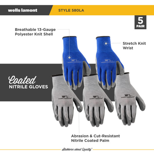 Men's 5-Pack Nitrile Coated Grip - Image 3