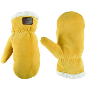 Deerskin Sherpa Lined Slip-On Wrist Mitten