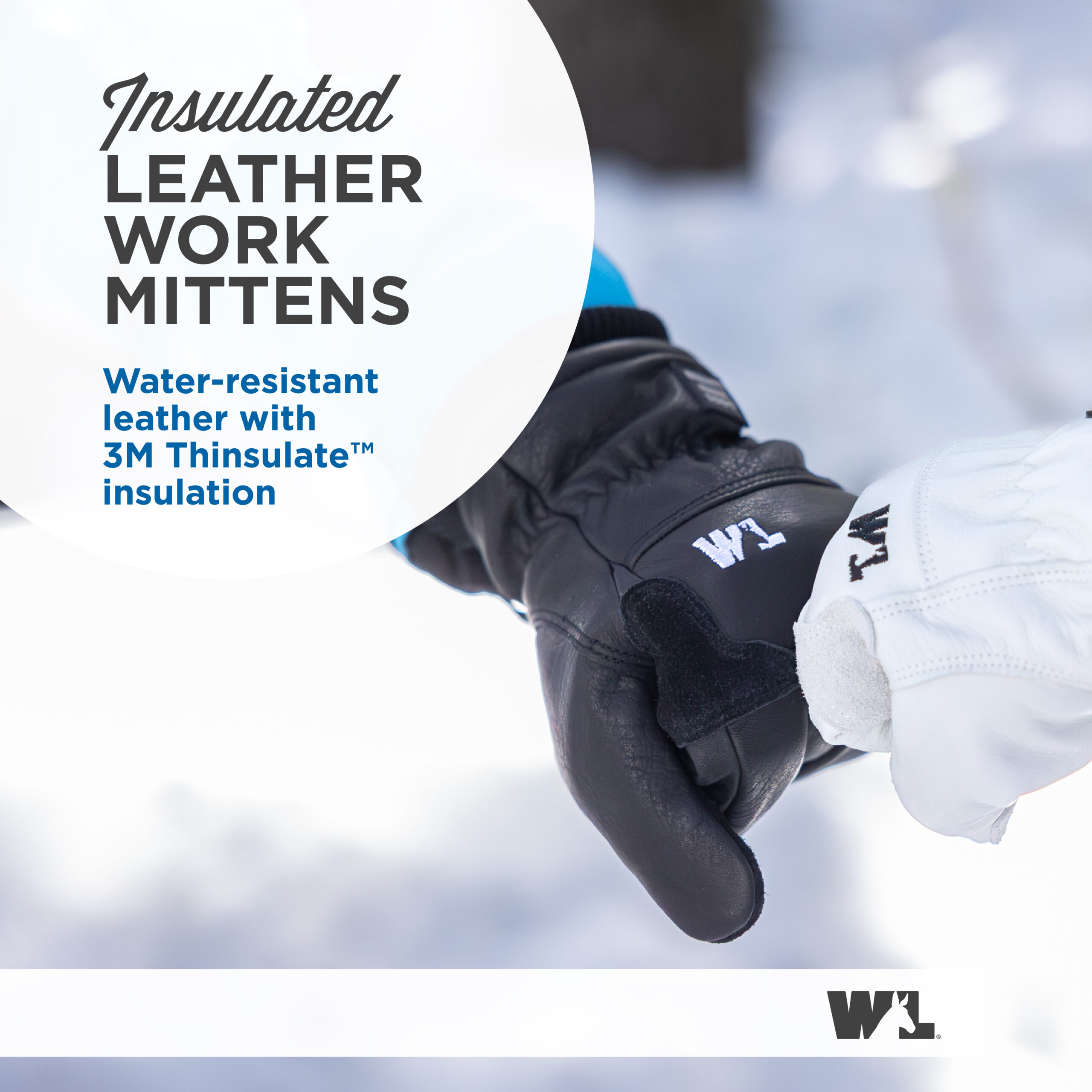 HydraHyde® Insulated Knit Wrist Mitten with Ski Strap - Image 2