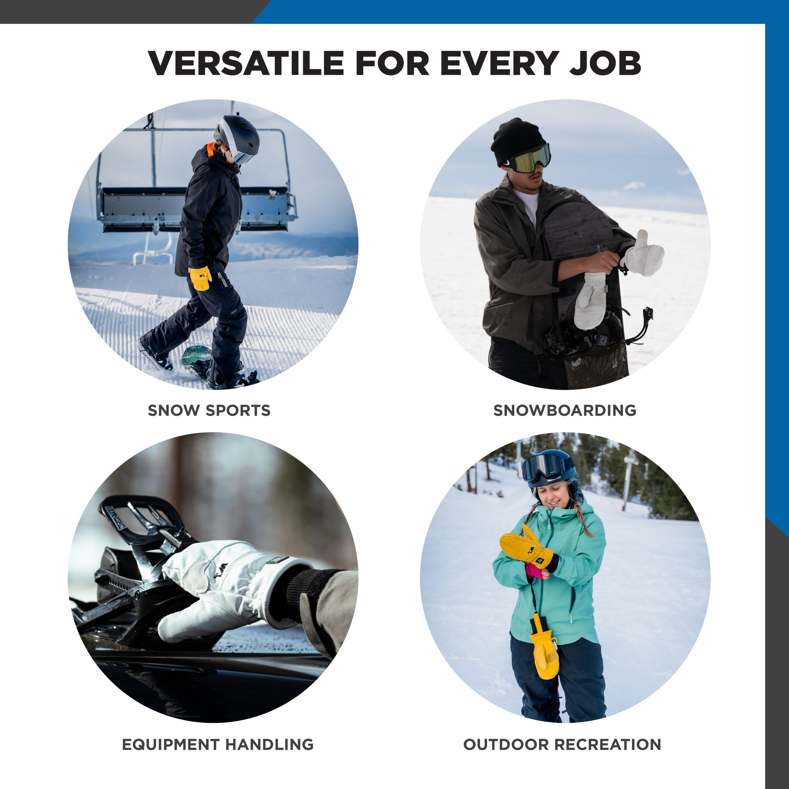 HydraHyde® Insulated Knit Wrist Mitten with Ski Strap - Image 5